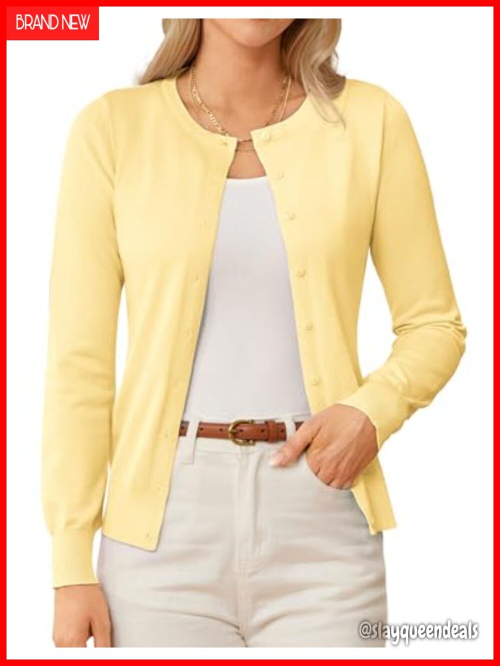 GRACE KARIN Knit Cardigan Button Down Sweater Women Lightweight Fall